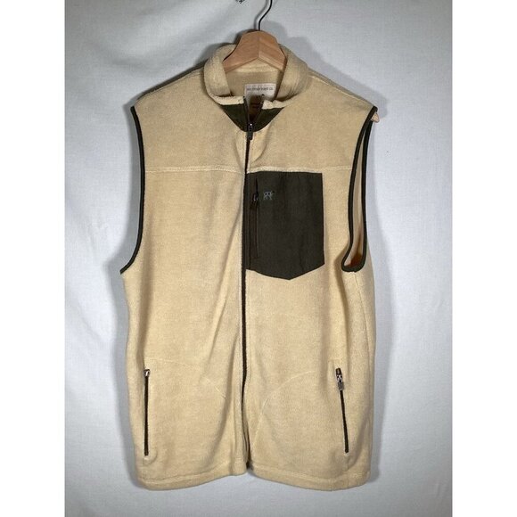SOUTHERN POINT CO. Bennington Vest Medium Ivory Olive Outerwear Hunting Preppy - Picture 1 of 7
